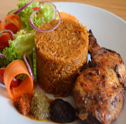 Jollof with grilled chicken new