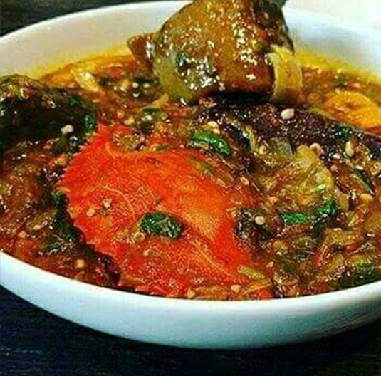 Banku with okro soup 1