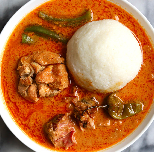 Riceball with groundnut soup 1 copy