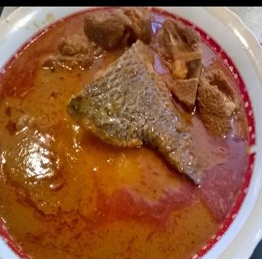 fufu with palmnut soup 1